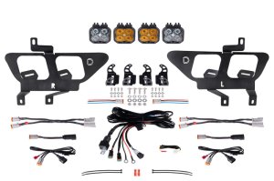 Ford F-150 Fog Light Kit - Front - Diode Dynamics - Stage Series SS3 (Yellow; Max Fog Pods + Pro Combo Pods) - Yellow - `21-`23